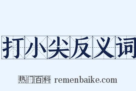打小尖反义词是什么意思的图片